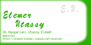 elemer utassy business card