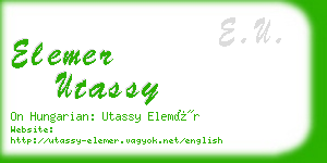 elemer utassy business card